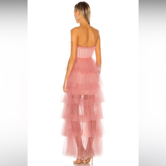 Revolve Lovers and Friends Pink Tulle Bobbit Gown NWT - Picture 2 of 6